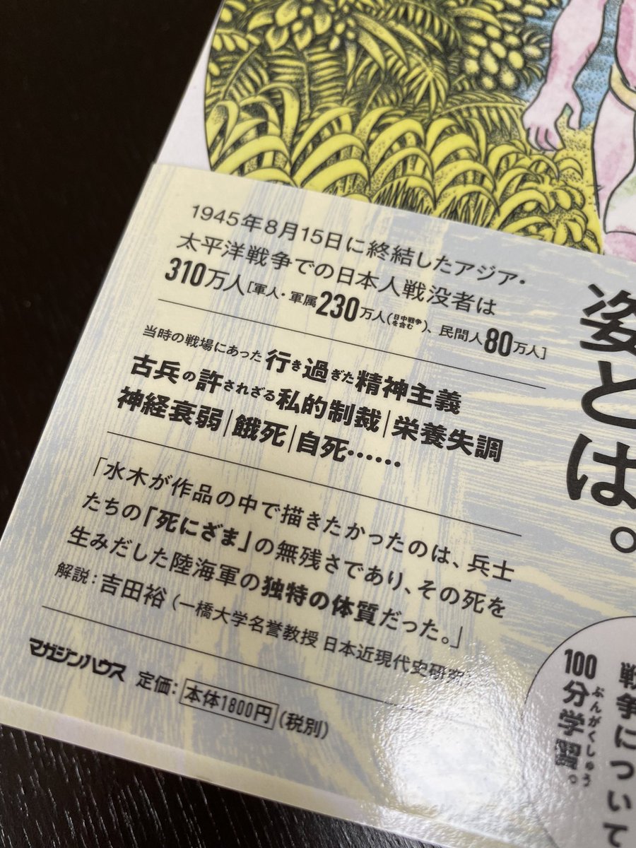 8月6日なので水木しげるさん『漫画で知る戦争と日本』読んでる。 