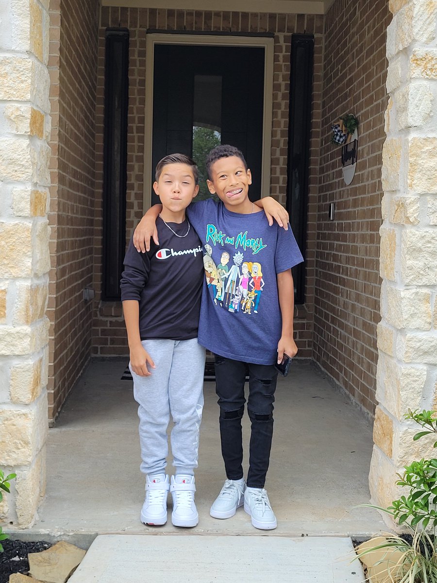 6th Grade Dance for my big guy!!! Ryder introduced his baseball buddy to some friends since he is new to our school💙 #sjhbettertogether