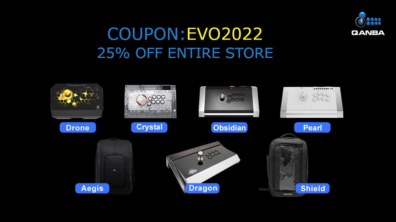 Qanba USA on Twitter "Save 25 with coupon code EVO2022! 🕹️ Good luck