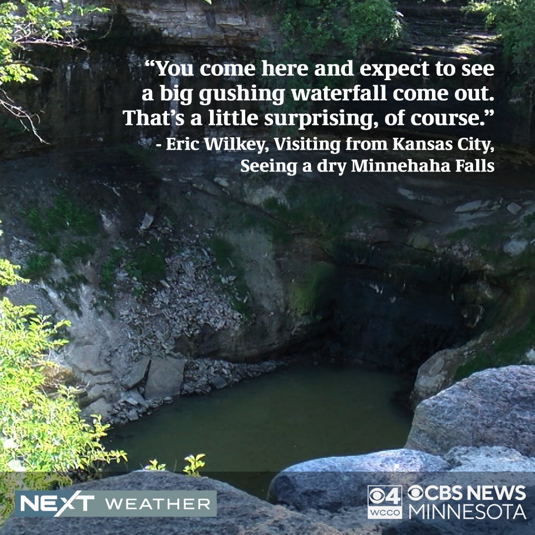 Drought is bringing Minnehaha Falls to a trickle, and @AdamDuxter talks with parkgoers who are anxious to see some rain to restore this landmark. Lucky for them, Next Weather is tracking rain this weekend.

Tonight at 10pm, watch WCCO and stream live: https://t.co/9pMQzexpYS https://t.co/jYaed6G4PZ