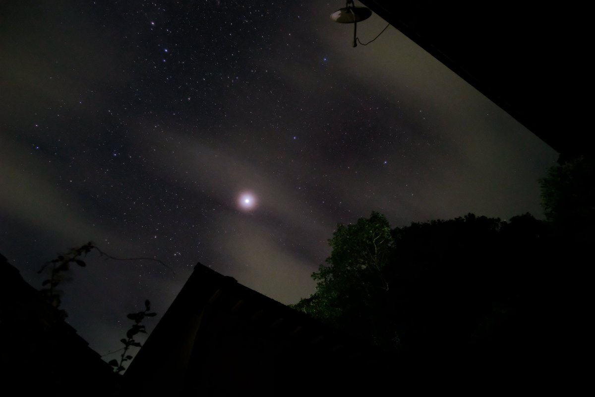 未明には木星・火星に続き冬の星座も昇ります😊　＃午前4時　＃若松島　＃新上五島町