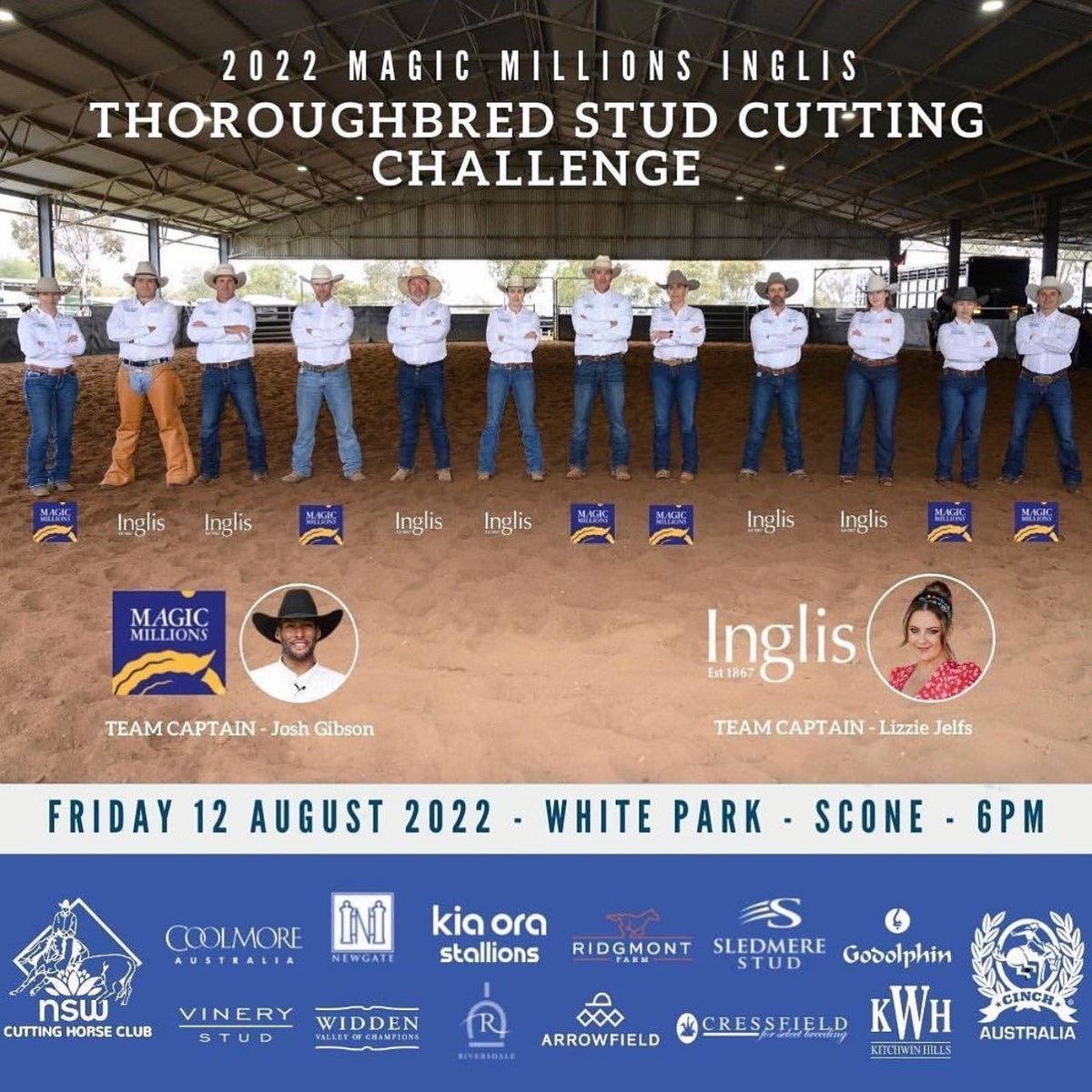 KitchwinHills's tweet photo. Not long now until this years Thoroughbred Stud Cutting Challenge! We’re represent by our very own cowboy at heart @malone_mick! A great cause and an event not to be missed! 

6pm Friday 12th of August at White Park, Scone. See you all there 🤠 #gameon https://t.co/lGt1stdm41