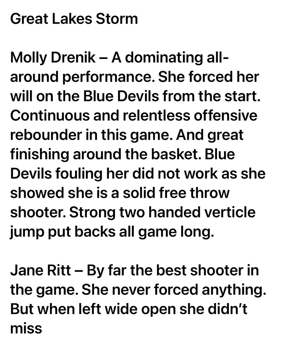 LakesStorm's tweet photo. Great Lake Storms ⁦@janeritt3⁩ an ⁦@DrenikMolly⁩ getting well deserved recognition @The Finale proving you do not have to be on the biggest AAU club team or go to the biggest school 2 get noticed. 
When your good they see u ! https://t.co/MLUbvoyFFC