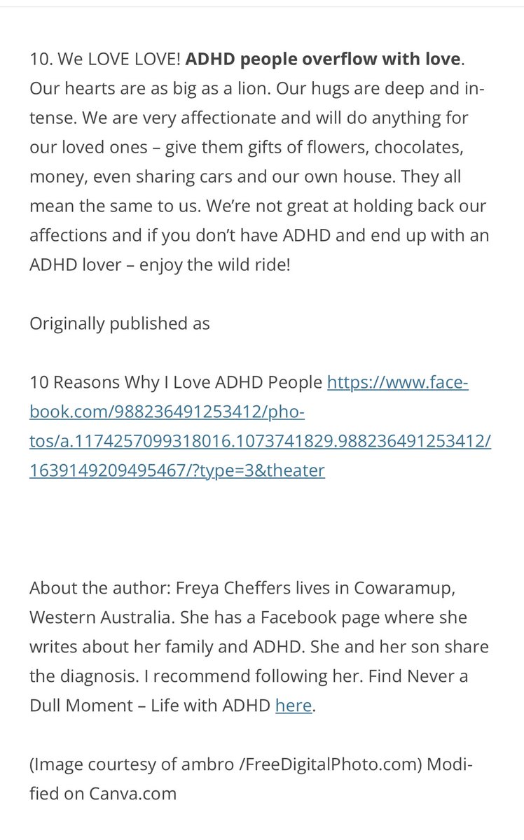 osirisleo9's tweet photo. 10 things I love about people with #ADHD

https://t.co/eCZDa0LI37 https://t.co/T4R0KwComS