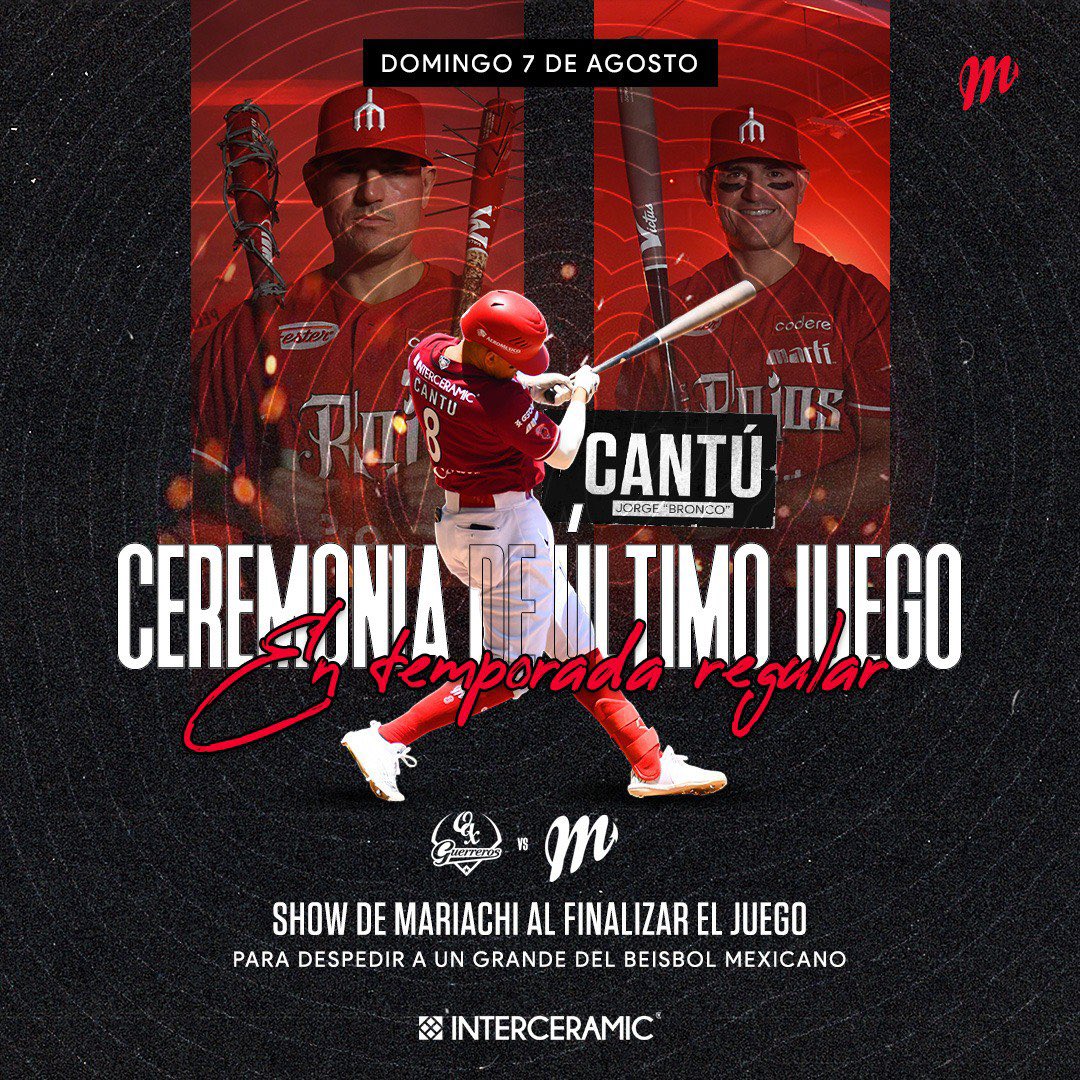 DiablosRojosMX's tweet photo. ANUNCIO IMPORTANTE 🗣
El domingo 7 es el último juego en temporada regular de nuestro @jorgecantu3 y queremos verlos a todos aquí para despedir al Bronco con nosotros 🤘🏽👹
#HagamosH1S7ORIA 🏆 @interceramicmx https://t.co/arwB5NiG52