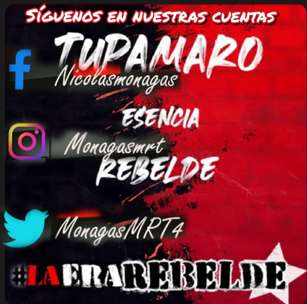 #5Ago || Siguenos y Entérate por nuestras redes sociales de #Tupamaro del  Edo. 
Monagas Rebelde

 Contra la Guerra imperial mediática #ComunicaciónPopular 

 #TupamaroEsenciaRebelde
#VenezuelaEnPaz
🔴⚫