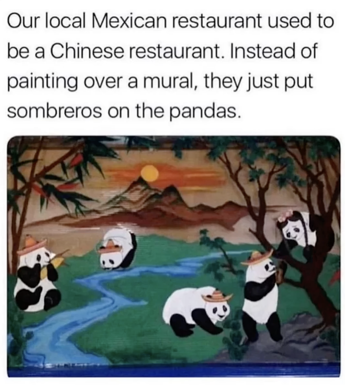 MensHumor's tweet photo. I'd eat here just to see this masterpiece in person https://t.co/xjymDDV0qt