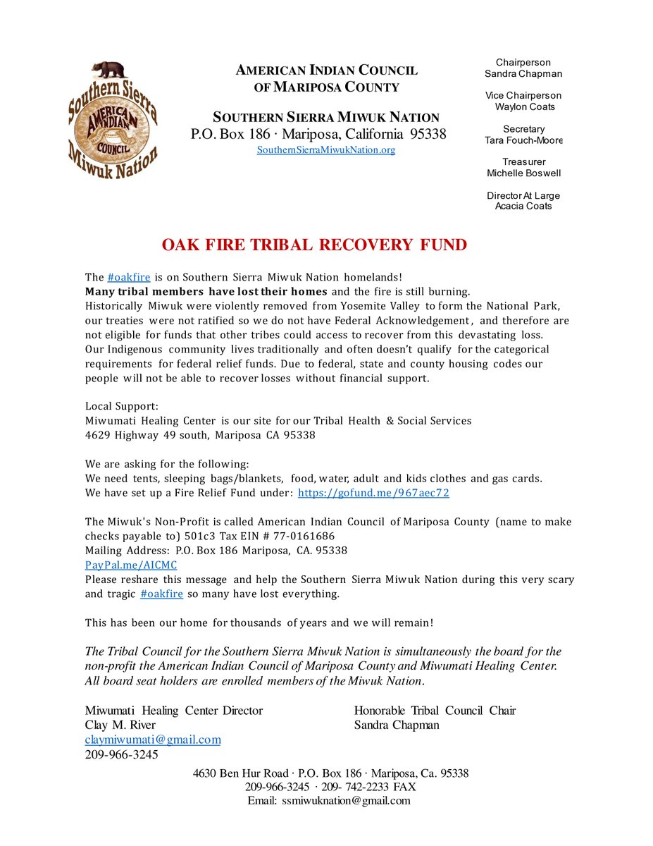 Southern Sierra Miwuk Nation tweet media
