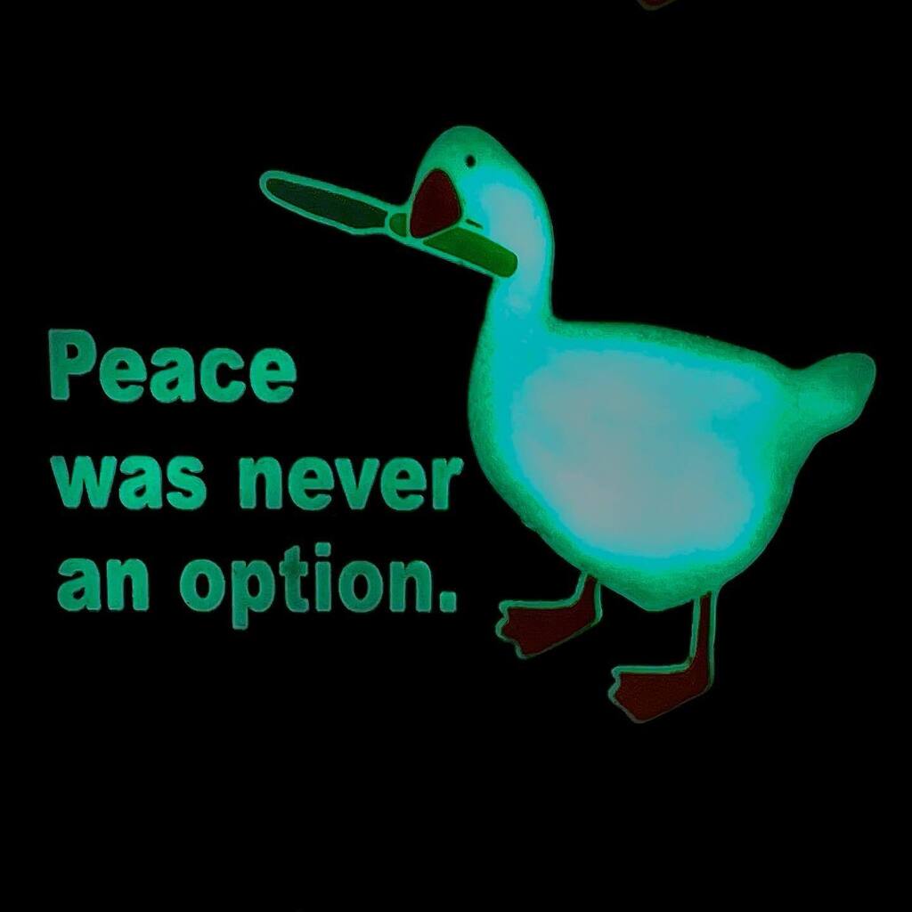 ThatMattMyers's tweet image. Another #moralpatch I got this week… The Goose from #UntitledGooseGame. And, it #GlowsInTheDark!

#honk #goose #peacewasneveranoption #begoosedocrime instagr.am/p/Cg5oyf3M-5L/