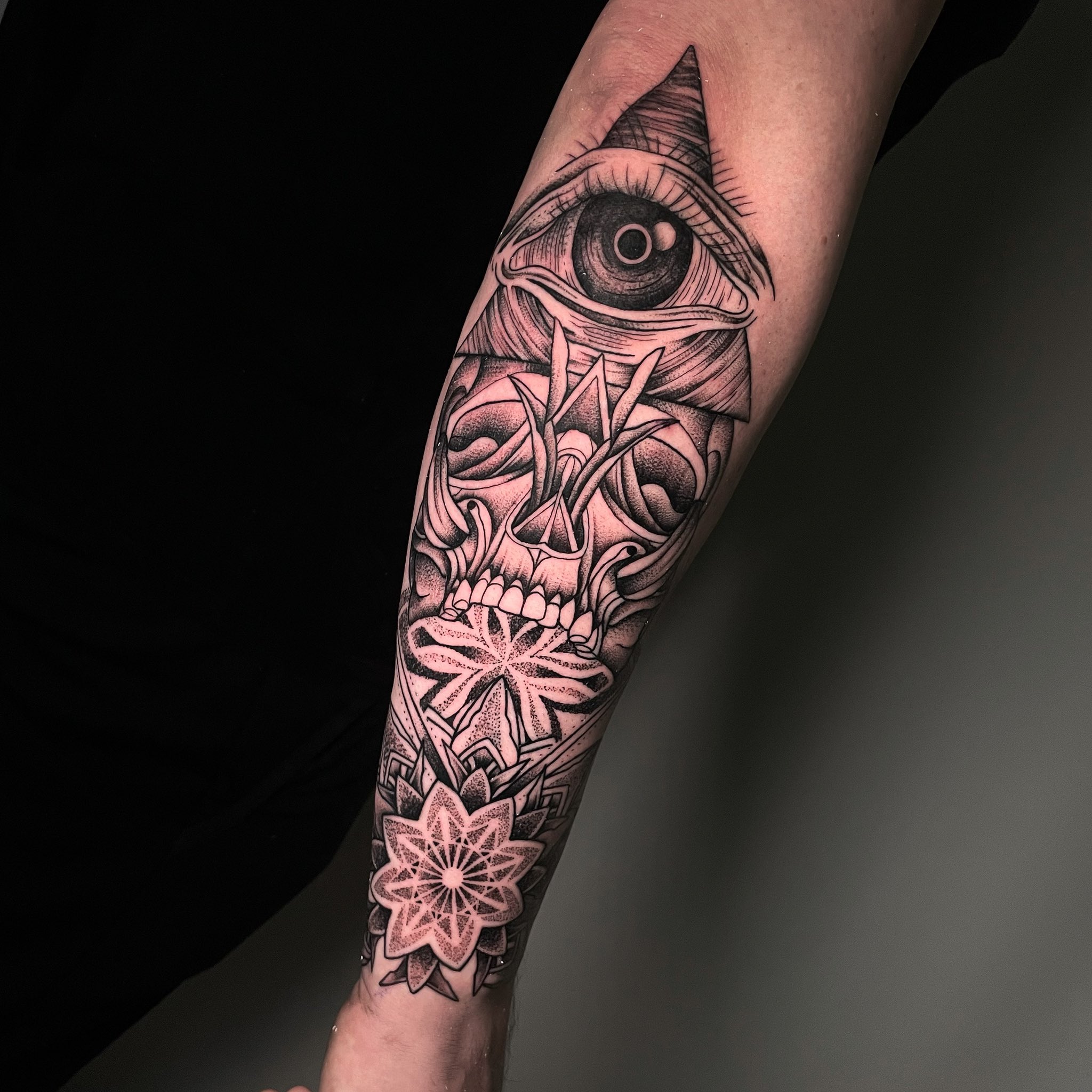 Shoulder and Arm Mandala Dotwork tattoo by Dots To Lines - Best Tattoo  Ideas Gallery