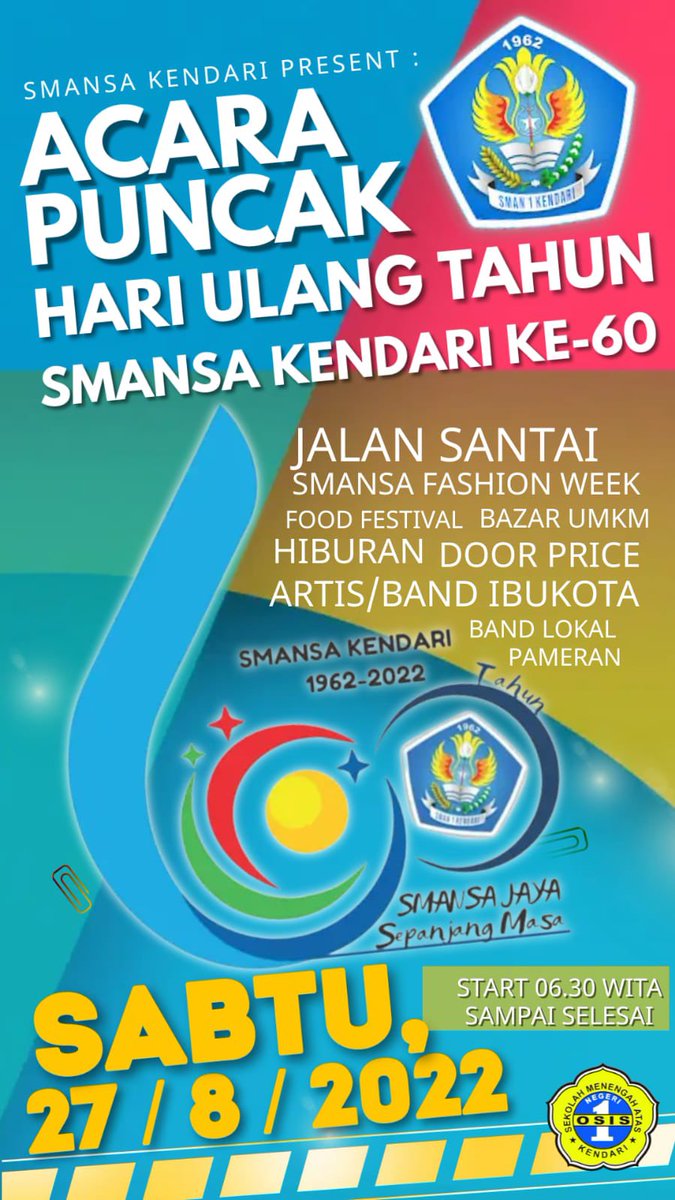 #infoevent_sultra agenda acara puncak dalam rangka memoeeibgati hari ulang tahun SMANSA Kendari ke-60