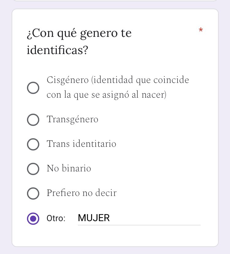 LauraMex's tweet photo. Ahora resulta que las mujeres somos “otros” en las encuestas.
#TeOdioIdeologiaDeGénero https://t.co/00ctLhx6Wp