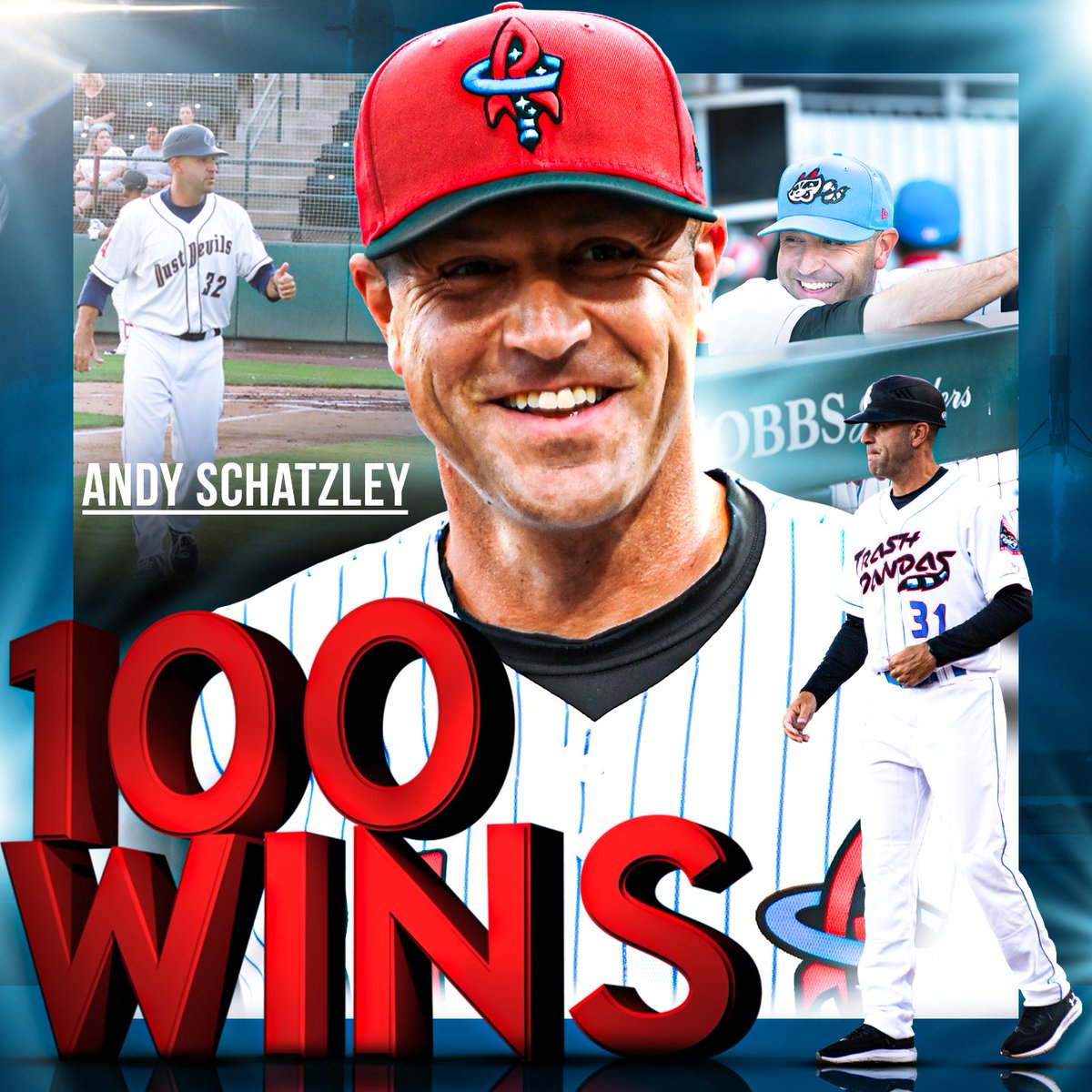 trashpandas's tweet photo. The century mark for our skipper. 💯

Congratulations to @Andy_Schatzley on his 100th career win tonight! https://t.co/jCHbbNzNH2