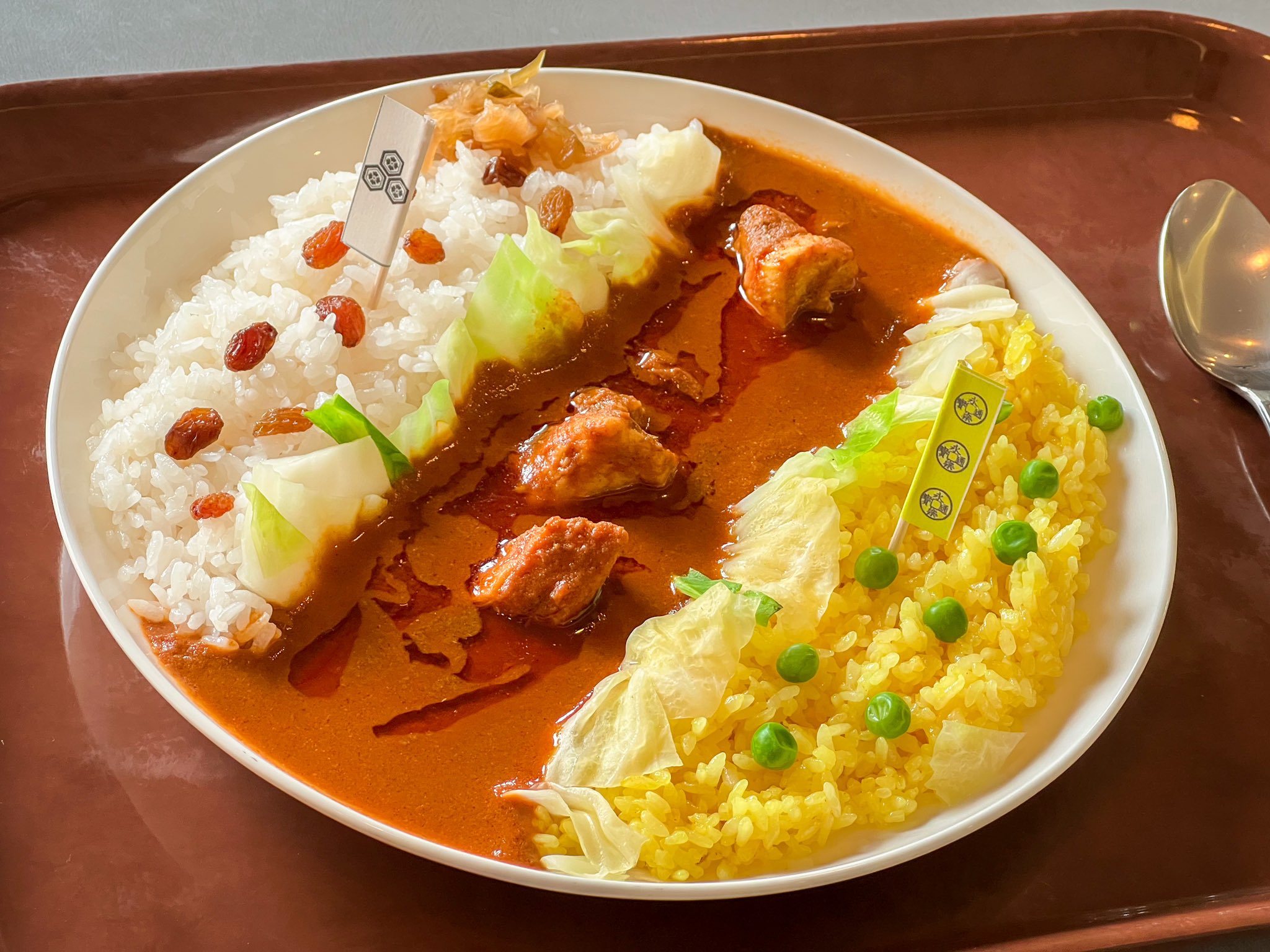 豊島区パパンダ お昼ごはんに面白いカレー食べました 戦国合戦カレー お味は本格インドカレーで美味しいです T Co 1lkidlrr0i Twitter