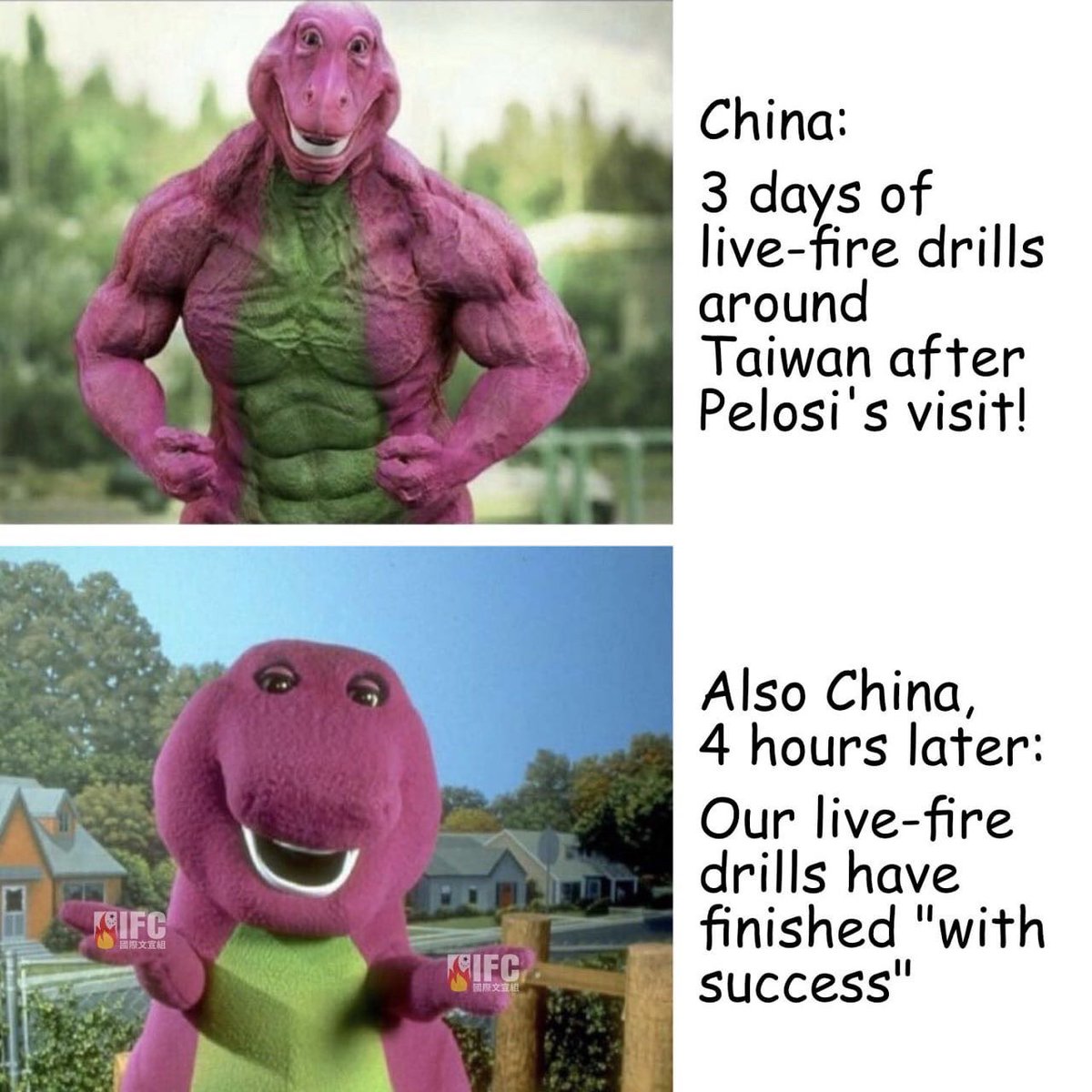 MenSuen's tweet photo. ccp style c_ming:
“I am c_ming I am c_ming” and then finished before you even feel it 🙃
#ccp #fuckccp #china #boycottchina #militarydrill #taiwan #polosi #meme #dinosaur https://t.co/2hdaqLWggQ