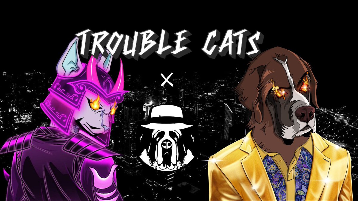 BernardBoysNFT's tweet photo. 💎Bernard Boys x Trouble Cats 💎

Mafiosos! We are stoked to be able to giveaway 5 WL spots for @TroubleCatsCNFT 👀

To enter:
❶ Follow @TroubleCatsCNFT &amp; @BernardBoysNFT 
❷ RT &amp; Tag 3 #CNFT friends

⌛️ Ends in 24 hrs
#Cardano #CNFTGiveaway #NFT #CNFTs https://t.co/Zy6OTmhV8c