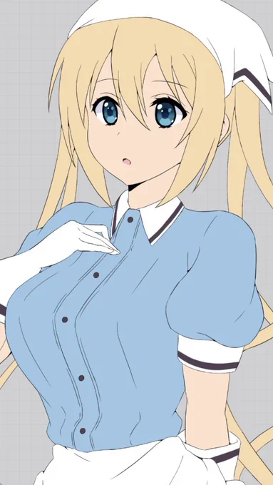 お絵描き進捗ー。色置きまで完了したので午後になったら仕上げようっと。そしたら差分ですねー(๑˃̵ᴗ˂̵) 