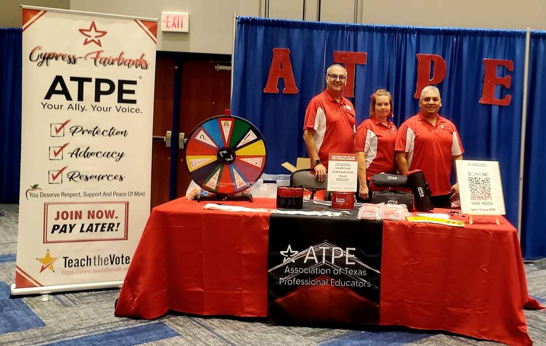 MsBraun_AMS's tweet photo. Cypress-Fairbanks ATPE was excited to welcome new employees to @CyFairISD today at NSO!
#txed #joinatpe #WeAreATPE @OfficialATPE https://t.co/ZRX0cIyRns