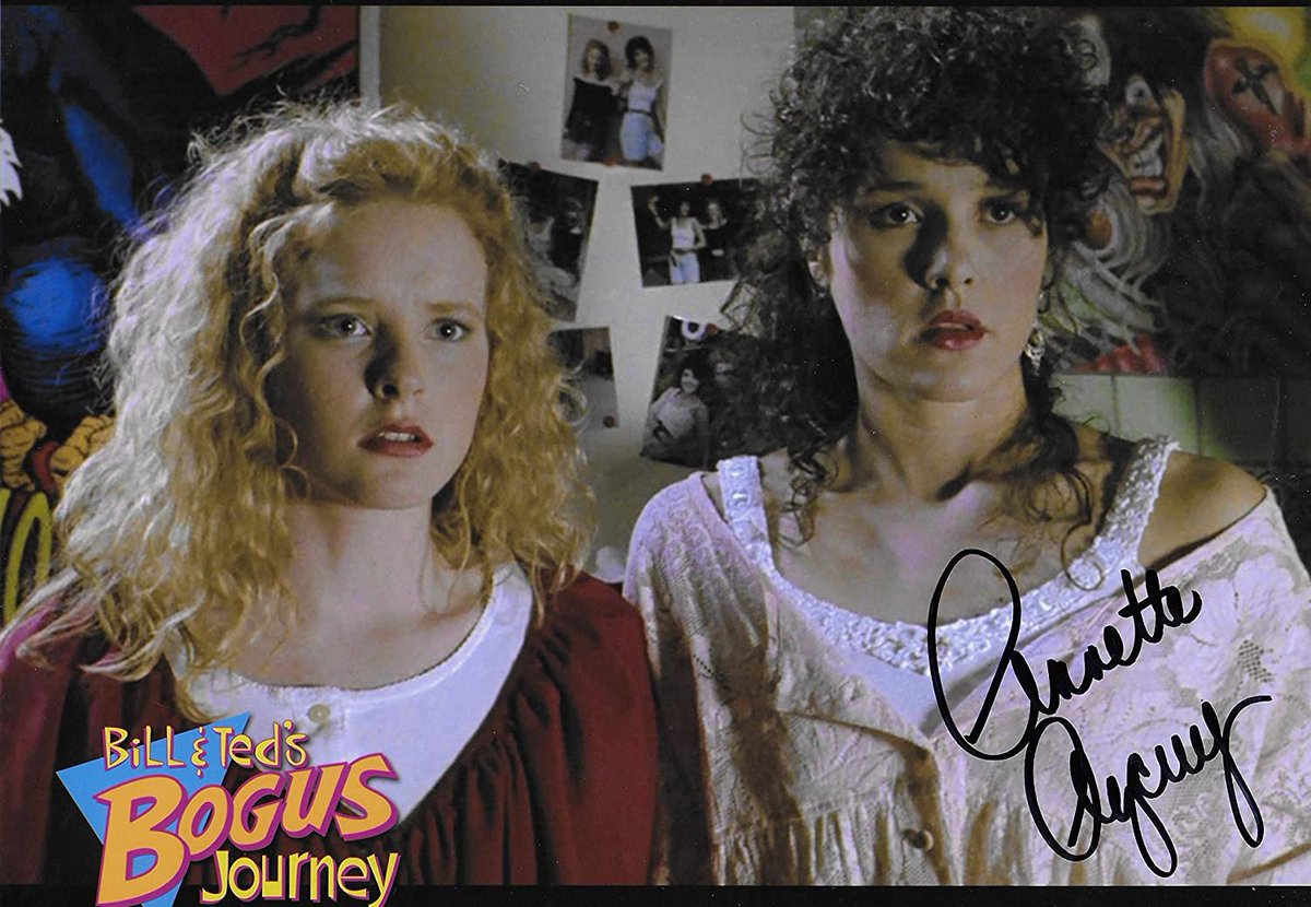 analgesicsleep's tweet photo. And of course our #FridayNightFlix leading ladies this week are  Annette Azcuy and Sarah Trigger (with some help from Alex Winter and Keanu Reeves).
#BillAndTed #BogusJourney1991 #SarahTriggers #AnnetteAzcuy #KeanuReeves #AlexWinter #90smovies https://t.co/1fnxOsQayK
