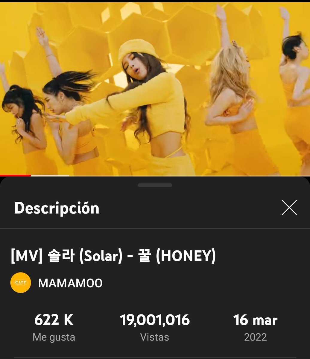 MMYoutubechart's tweet photo. MOOMOO NOTICE - SOLAR
HONEY: 19.001.016
Moomoo Honey llegó a 19M!!! Vamos por esos 20M👏🏽👏🏽👏🏽
Intercala con otros MV de las chicas✌🏽 y uno diferente.
#Solar #容 #FACE #꿀 #HONEY
#MAMAMOO #HONEYMusicVideo
@RBW_MAMAMO https://t.co/YP7JeWBAdj