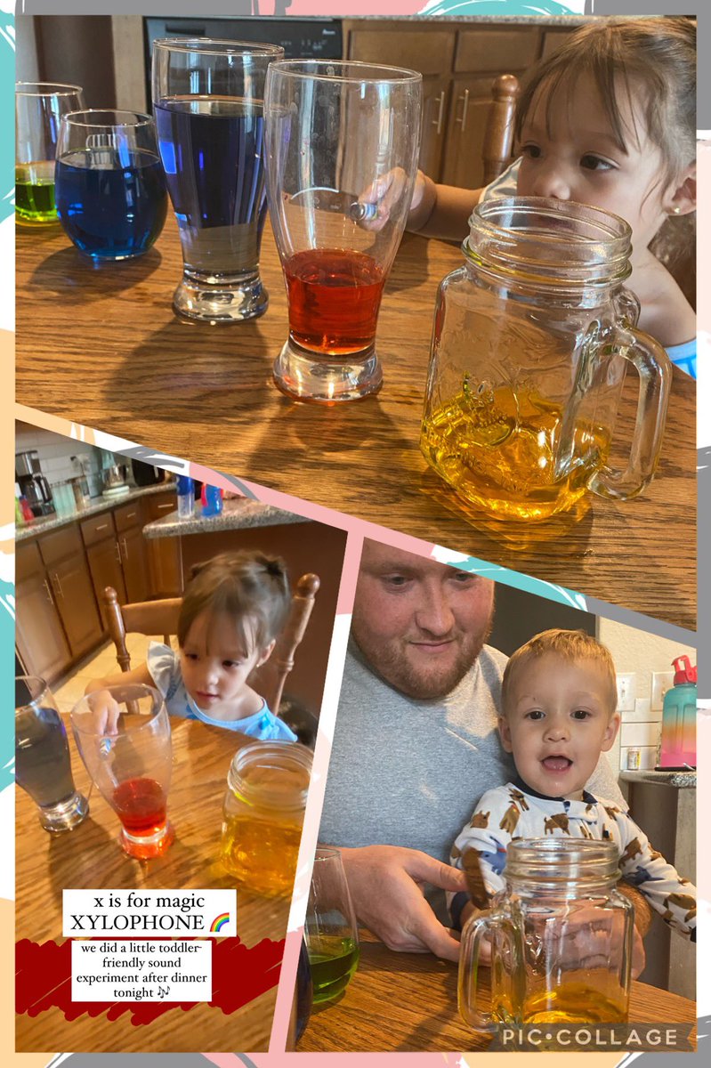 magicalmrsgill's tweet photo. X is for magic XYLOPHONE 🌈🎶 We turned to Pinterest for this toddler-friendly musical experiment! It was music to our ears… #abcsofsummer https://t.co/43RMLBhnVc