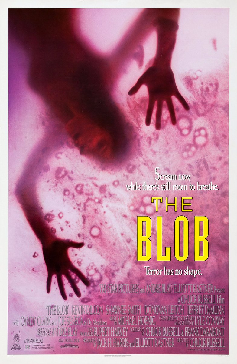 FilmNewsNos's tweet image. 🎬MOVIE HISTORY: 34 years ago today, August 5, 1988, the movie ‘The Blob’ opened in theaters!

#KevinDillon #ShawneeSmith #DonovanLeitch #JeffreyDeMunn #CandyClark #JoeSeneca #DelClose #PaulMcCrane #RobertAxelford @BeauBillingslea #MichaelKenworthy #DouglasEmerson #ErikaEleniak