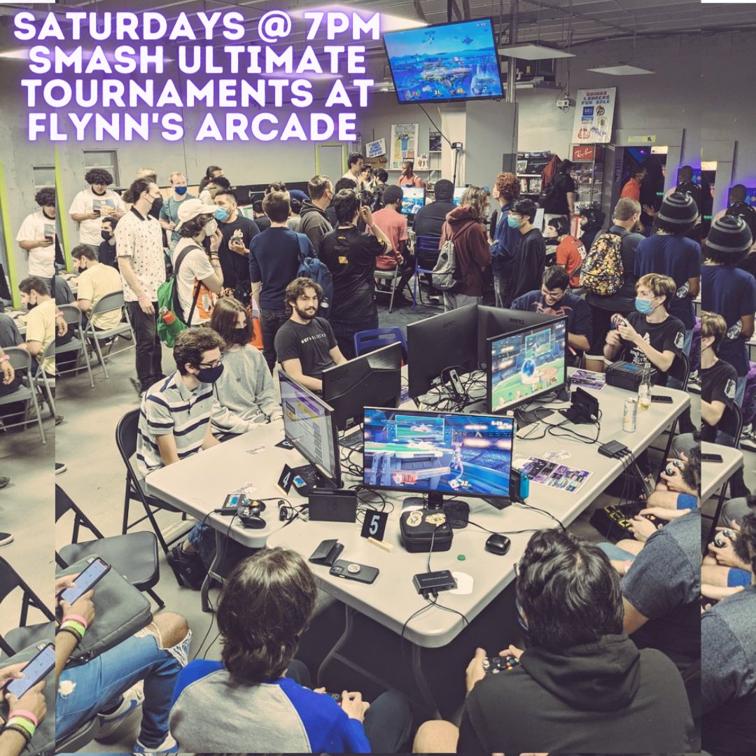 Flynnsgamingfl's tweet photo. So you think you've got what it takes to take 1st in our #SmashUltimate tournament at Flynn's Arcade & More in Margate FL? 🎮🔥 PROVE IT ~ TOMORROW (Sat) night at 7PM ~ register at the door or here online (https://t.co/ZCFuTNzh5t) #multiplesetups #allDLC #smashbros https://t.co/VwmsaXvB9S