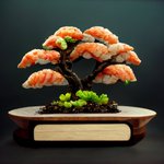 華やかな盆栽？ただし材料は、まさかの寿司!