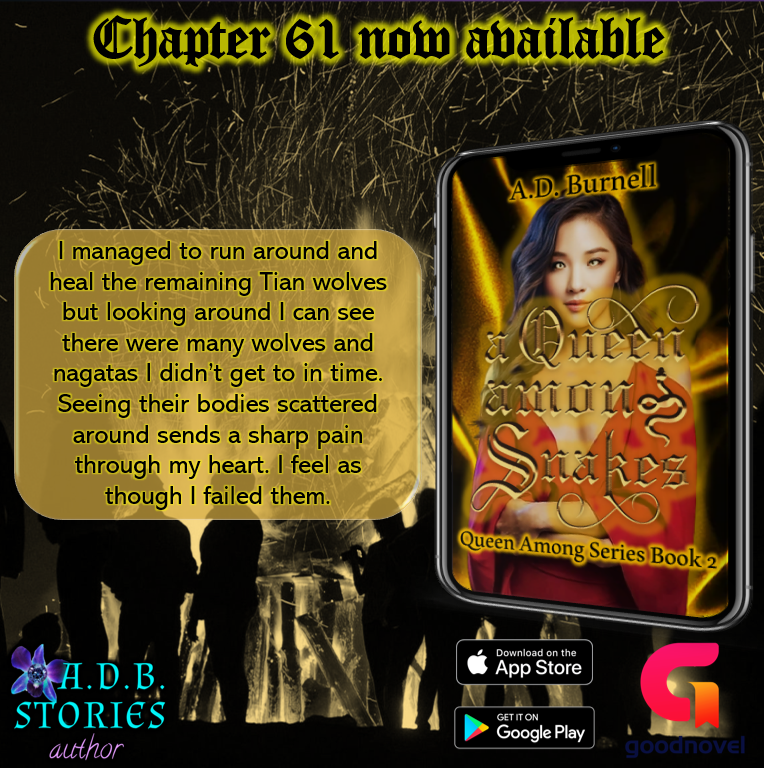 ADB_Stories's tweet photo. Book 2 in the #QueenAmong series #AQueenAmongSnakes is nearing its end. Which means in just a couple months it'll be releasing on paperback. It hasn't been performing very well on GoodNovel, but I'm not giving up! https://t.co/Ztx7H52jDD https://t.co/n49ngrQ6pW