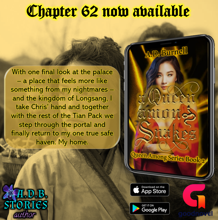 ADB_Stories's tweet photo. Book 2 in the #QueenAmong series #AQueenAmongSnakes is nearing its end. Which means in just a couple months it'll be releasing on paperback. It hasn't been performing very well on GoodNovel, but I'm not giving up! https://t.co/Ztx7H52jDD https://t.co/n49ngrQ6pW