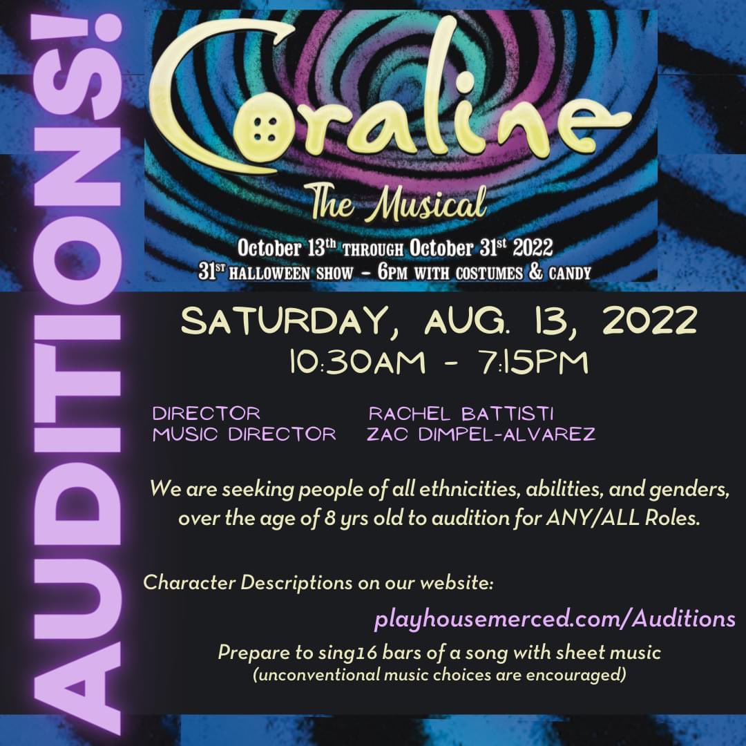 rachelpuff's tweet photo. I’m looking for Adults, Teens, and Kids over 8, all ethnicities and abilities!
I’m excited to spend my fall working on this spooky show! 
https://t.co/12iWQ3dvQr
#playhousemerced https://t.co/bCZvwS6x2W
