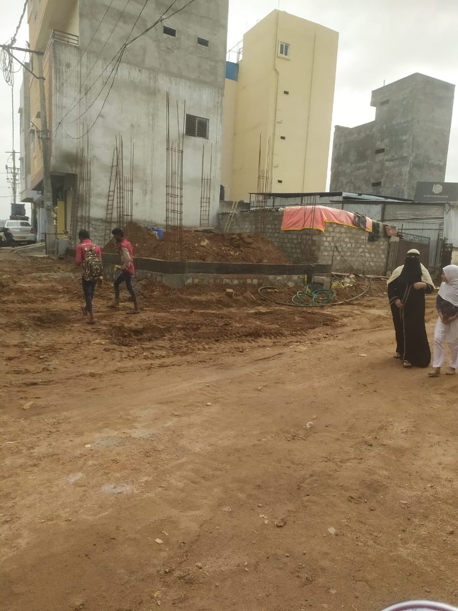 Mohamme62653282's tweet photo. @GandhiArekapudi @ZC_SLP @jagadishvcorp In AdithyaNagar beside of Rangeela function hall 
On 40'feet Road almost 7'feet Encroachment happen already 2notices served from @GHMCOnline but no action taken
@KTRTRS,Plz take strict action on this and save from #Encroachments in #newcity https://t.co/4SJWiFLyDi