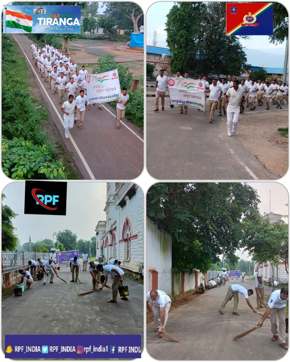 A view of celebration of Azadi ka Amritmahotsav in RPF Training Centre of NWR-Jaipur #AKAM <a href="/RPF_INDIA/">RPF INDIA</a> <a href="/NWRailways/">North Western Railway</a> <a href="/AshwiniVaishnaw/">Ashwini Vaishnaw</a> <a href="/GMNWRailway/">GM NWRailway</a> <a href="/RailMinIndia/">Ministry of Railways</a>