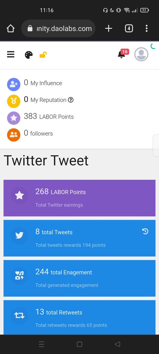 lucy_chrollo's tweet photo. Being a part of the @TheDAOLabs community is something to be proud of. Just couple weeks ago, I only have 100+ $LABOR points, now just look at my improvement. And I also have pending works because of the exciting task! Wow! 
#ILO
#DAOVERSE 
#SocialMining https://t.co/mhiyF4H2aB
