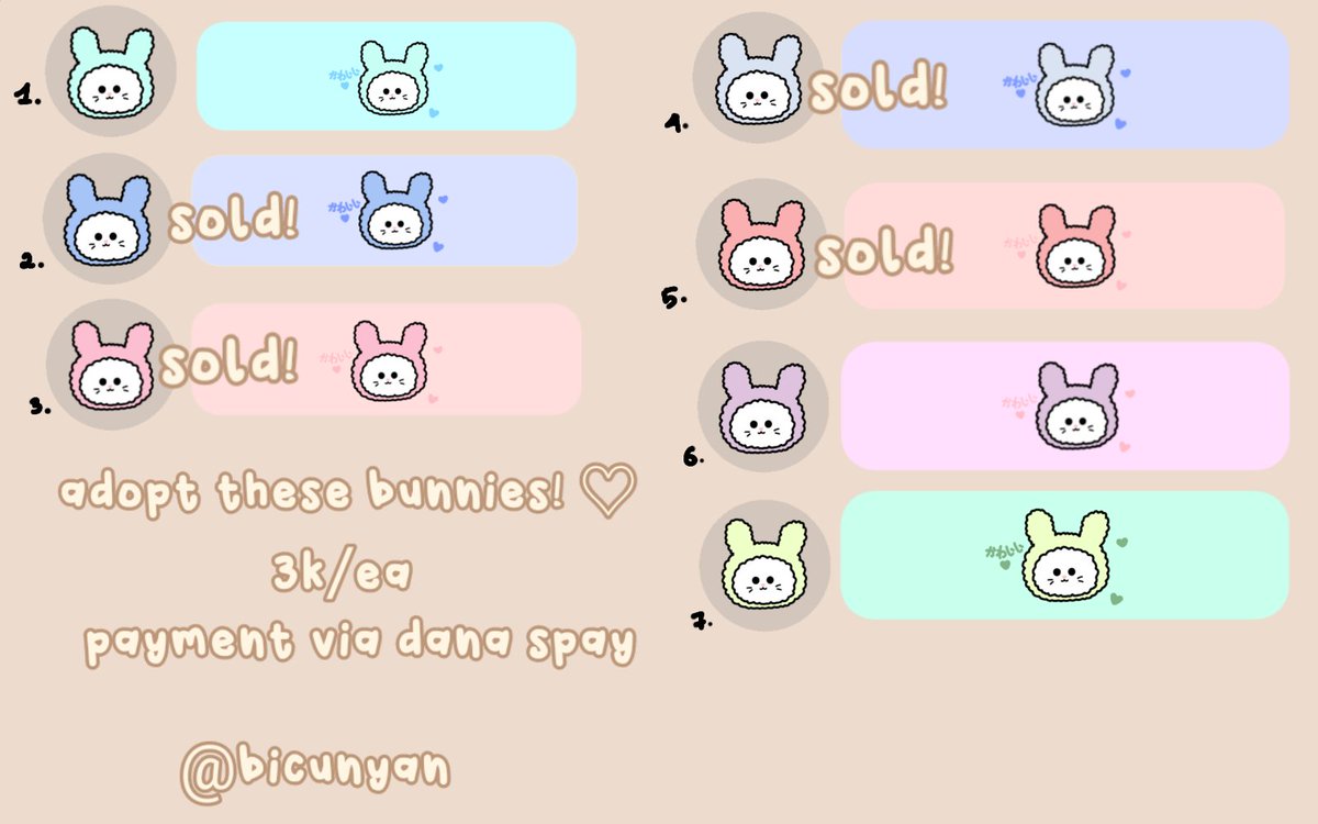 akittho's tweet photo. Hellooo semua! Minta bantu RT nya yaa, terima kasih! ♡ 

Ada layout ready stock handdrawn kelinci dan puppy gemec 😽💞 yuk jajan elinci dan puppy ini 🤩 only 3k/ea, payment via dana spay ♡ thank you so much! ♡

#zonauang #zonajajan #zonaba https://t.co/QGHVAQGQrq