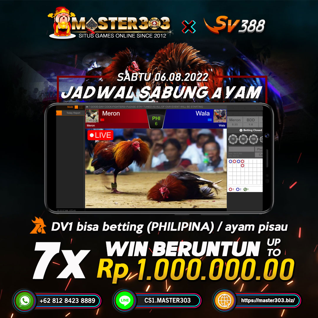 Master303offc's tweet photo. Jadwal Sabung Ayam Sabtu/06/Agustus/2022

🐔SV388 arena 
DV1 bisa betting (PHILIPINA) /ayam pisau

🎁 BONUS 7X WIN BERUNTUN up to RP 1.000.000

sabung ayam online #sabungayamonline #jadwalsabungayam #jadwalsabungayamonline innalillahi Pengabdi Setan 2 Tasya Ahok Kepolisian Istora https://t.co/CPYArblMWL