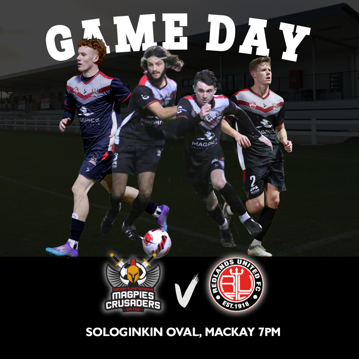 It's game day today. Sologinkin Oval kicking off at 7pm.