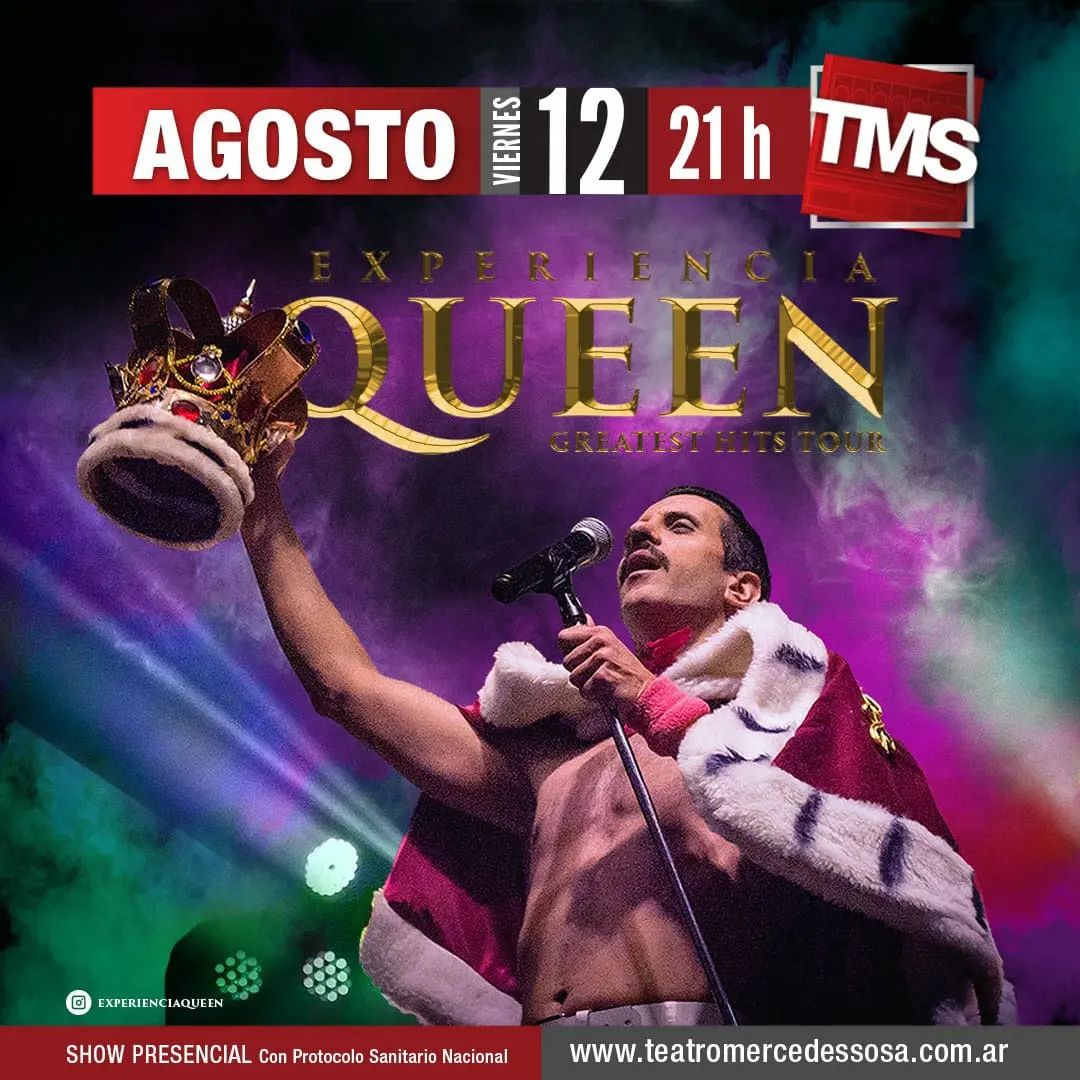 Deleo_Produc's tweet photo. ¿Es la vida real o tan solo una experiencia? 👑 #ExperienciaQueen llega al #TeatroMercedesSosa con Greatest Hits Tour.
🗓️ VIERNES 12 DE AGOSTO.
🕘 21:00 hs.
📍Teatro Mercedes Sosa.
🎟️ https://t.co/uyF6uJRY3Y https://t.co/6StyXgSaod