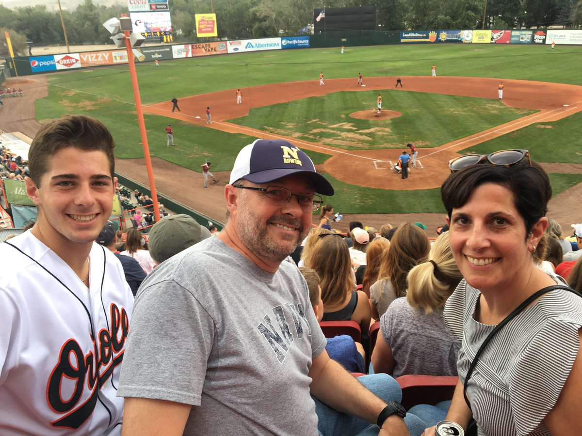 Great night at <a href="/BoiseHawks/">Boise Hawks</a>  with my favorite people (including Robert behind the scenes working the Jumbotron)