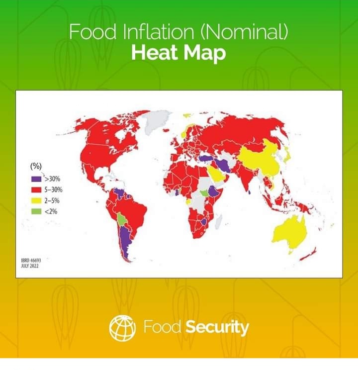 #Food #inflation heat map from the World Bank