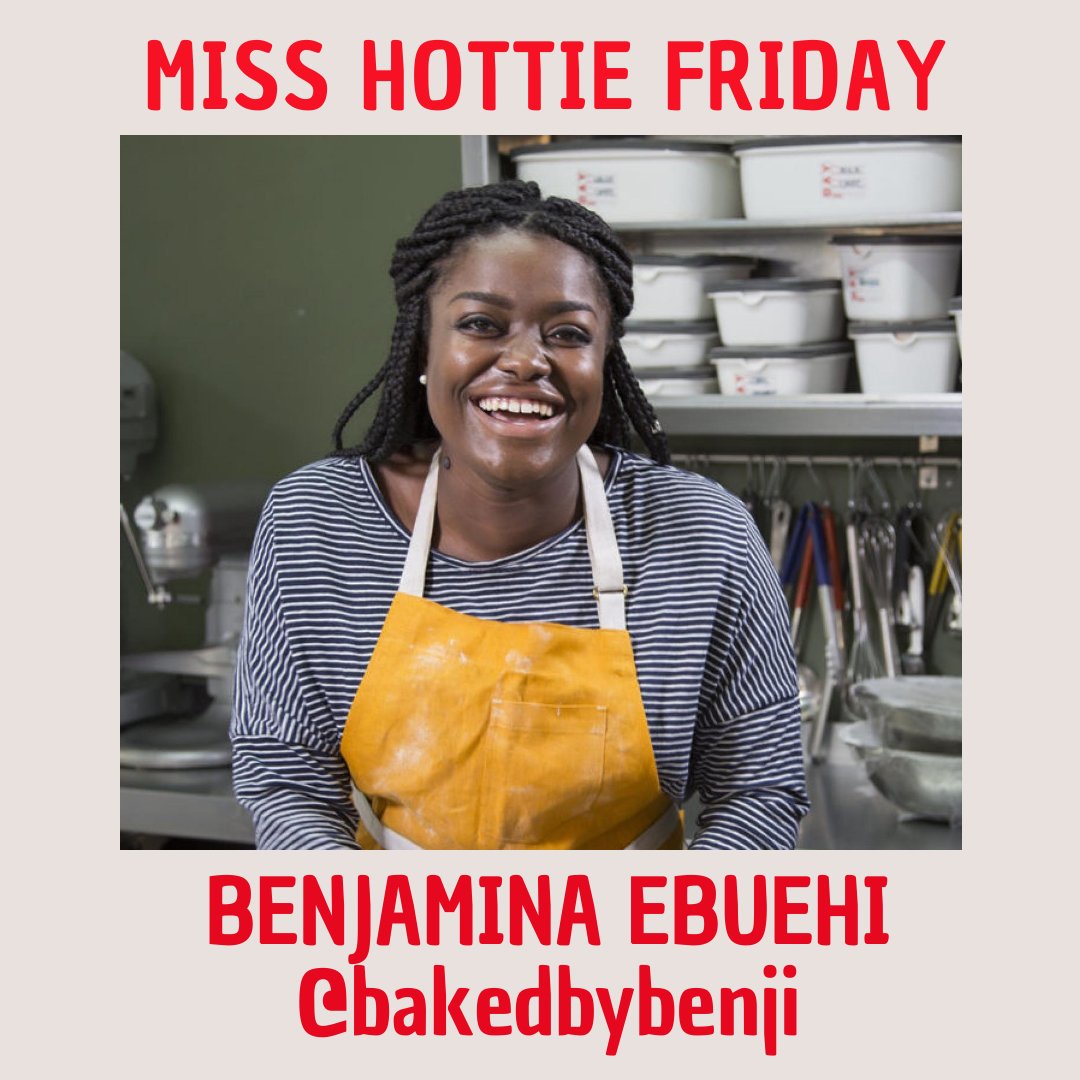 hottiehotsauce's tweet image. Miss Hottie Friday is Benjamina Ebuehi. Benjamina is a London-based baker, food stylist and recipe developer. She started baking at just 14 years old, combining classic, simple flavours with a fresh, modern style. She has since turned her hobby into a passion.  #luminarybakery