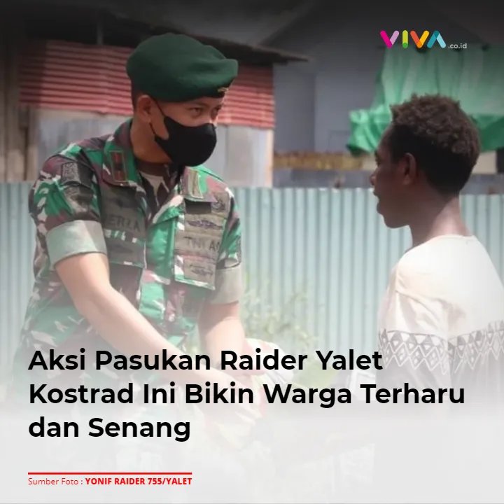 VIVAcoid's tweet photo. Prajurit-prajurit militer Tentara Nasional Indonesia (TNI) dari Batalyon Infanteri (Yonif) Raider 755/Yalet Kostrad baru saja membuat masyarakat Kota Merauke, Papua, terharu dan terpukau.
Selengkapnya : https://t.co/l7qMQjcI3S
___
#Vivacoid #Militer #Yonif https://t.co/slPMGbBOpe
