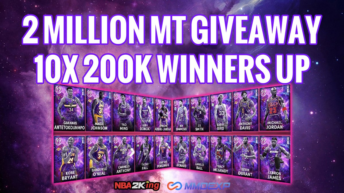 MmoexpService's tweet photo. 🔥GIVING AWAY TWO MILLION MT🔥 #Endgame 

✅Must follow @MmoexpService &amp; @NBA2KingService 
✅Retweet &amp; Like &amp; Tag 2 friends
✅Comment Legit MT Seller

🪙Where to get Cheap MT? go to👇 check out 
    https://t.co/BFiWciGMEp  | https://t.co/vQaDgBEZM1

Good luck to you #NBA2K22 https://t.co/yXYeRymfNi