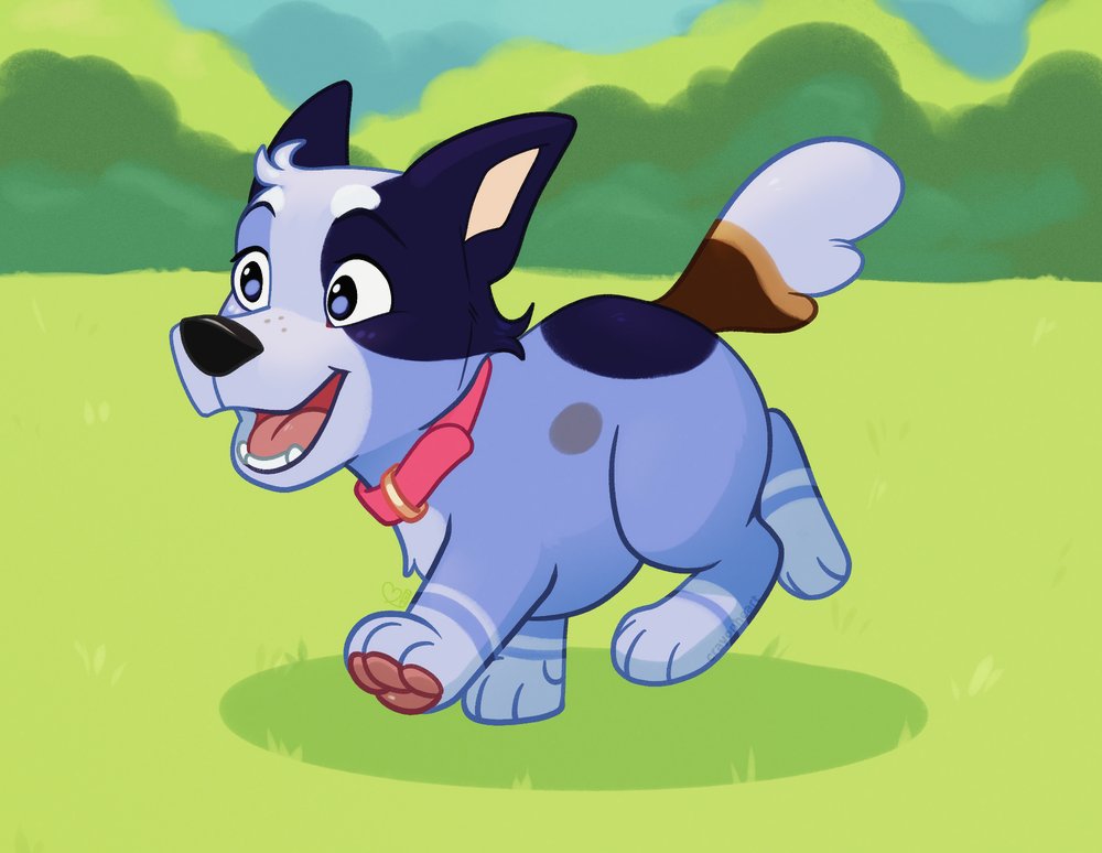 CRAY0NH3ART's tweet image. 🧦🐾✨
it's the littlest heeler, socks!
from bluey of course!
💙