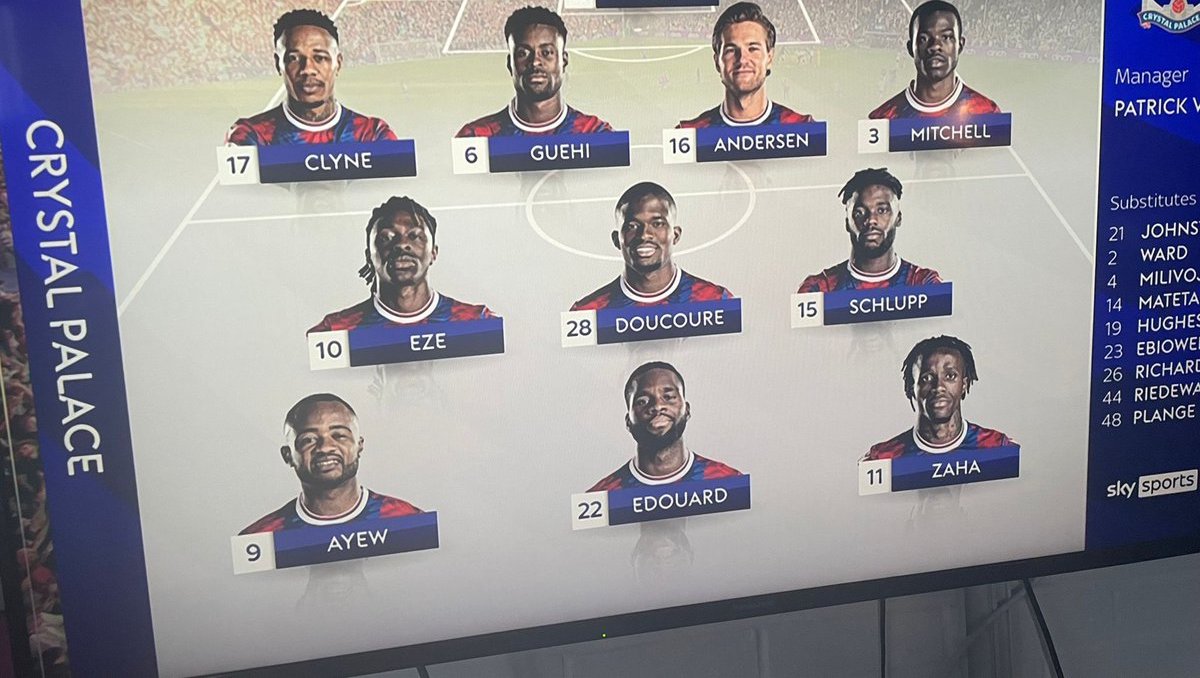 TrollFootball's tweet photo. Andersen in the Crystal Palace team https://t.co/28bsivYn5Z