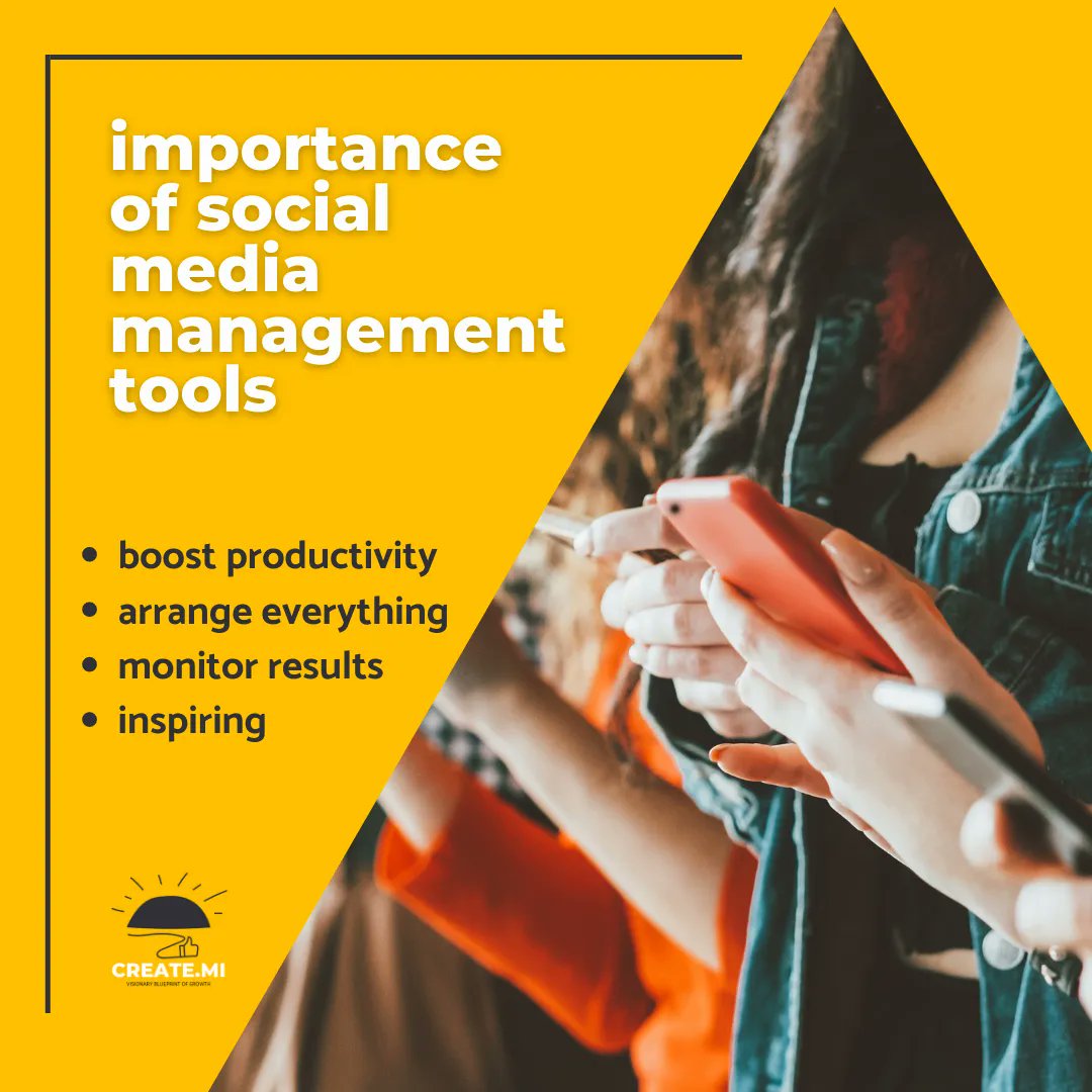 createmii's tweet photo. Importance of Social Media Management Tools ๐ง
๐๐ปโโ๏ธ They boost productivity.
๐ They arrange everything.
๐ They monitor overall results.
๐ก They are inspiring.
Read more here: https://t.co/S8LxK08wu0
#createmi #visionaryblueprint #digitalmarketingexpert #philippinesgram https://t.co/yRJeOTvdHj