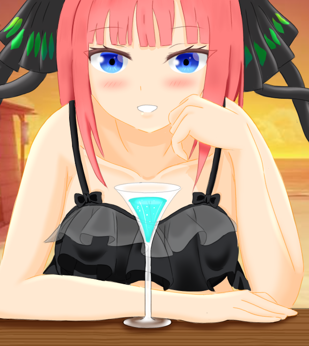 ShocolaさんがTwitterに投稿した中野二乃(五等分の花嫁)のイラスト。
