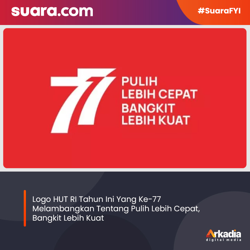 Fakta menarik lainnya dalam logo HUT 77 RI yaitu: 

Bentuk angka 77 digambarkan menyerupai dengan dua panah ke atas yang melambangkan gerak percepatan dalam memperbaiki kondisi dan situasi Indonesia untuk pulih lebih cepat dan bangkit lebih kuat. #SuaraFYI