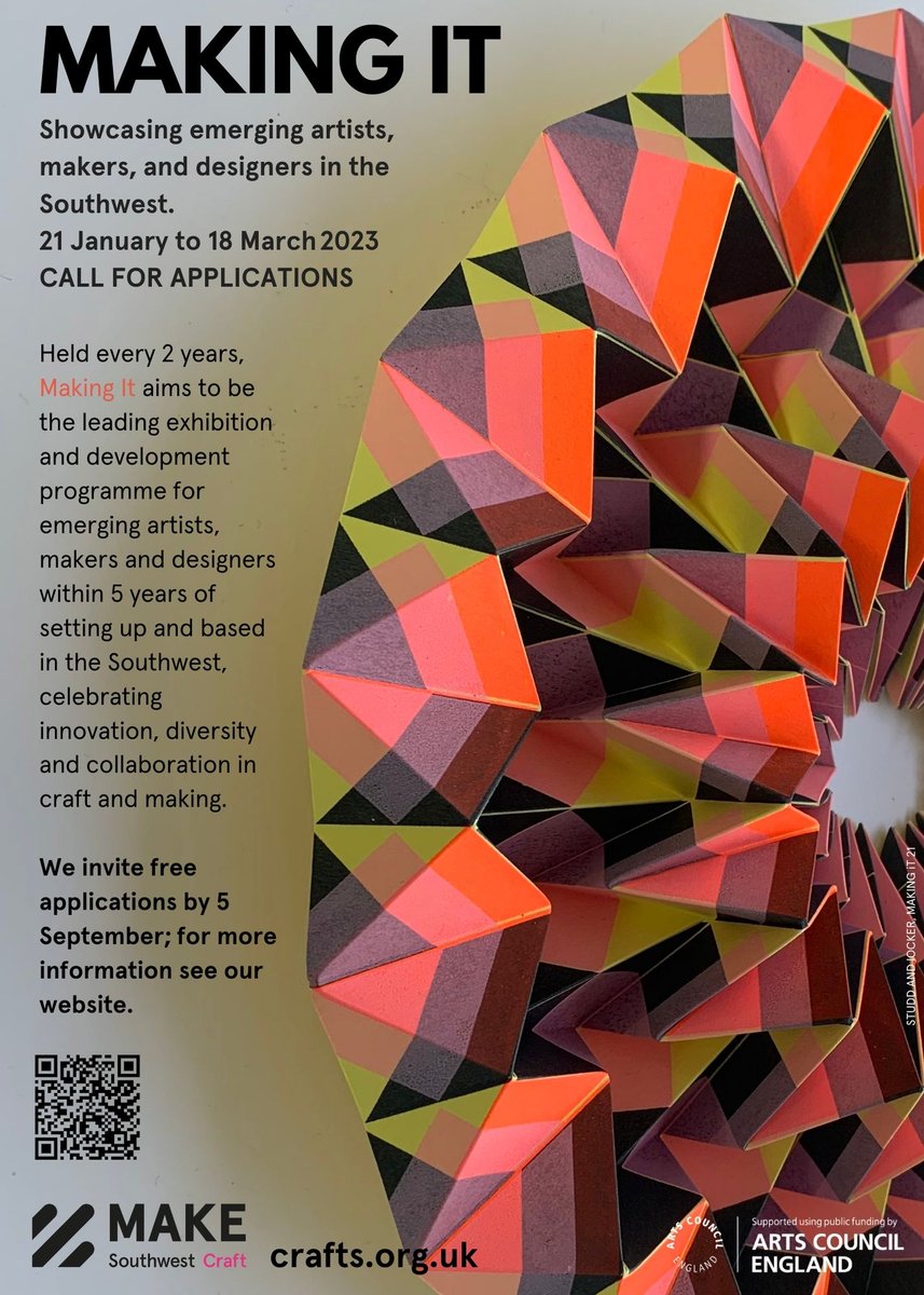 QEST (@qestcraft) on Twitter photo Emerging makers in the Southwest, this is one for you: We're excited to be a partner for Making It 2023, <a href="/make_southwest/">MAKE Southwest</a>'s exhibition and development programme for emerging talent. Applications close 5 Sept. Read more crafts.org.uk/all-exhibition… #southwestmakers #southwestcraft Emerging makers in the Southwest, this is one for you: We're excited to be a partner for Making It 2023, <a href="/make_southwest/">MAKE Southwest</a>'s exhibition and development programme for emerging talent. Applications close 5 Sept. Read more crafts.org.uk/all-exhibition… #southwestmakers #southwestcraft