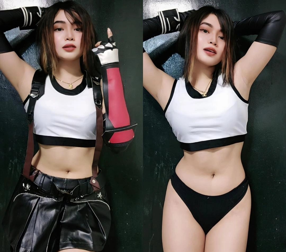 KateHailie's tweet photo. Tifa cosplay from Final Fantasy 7. What a fun experience! https://t.co/FEcWmVMtZL